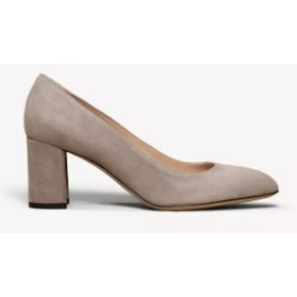 M. Gemi The Lustro 70Mm Heels in Light Mushroom Suede Women's Sz. 36.5 (US 6.5)